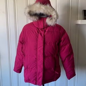 L.L. Bean Puffer Coat Raspberry Size SP